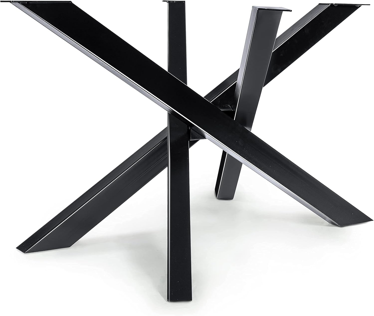 Magnetic Mobel Tischgestell Orion Design Kreuzgestell Schwerlast massiv Tischkufen Stahl Tischbeine Metall (Schwarz, 113x73xH71)