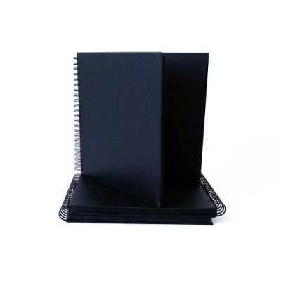 Seawhite Square Black Card Display Book: 220 GSM