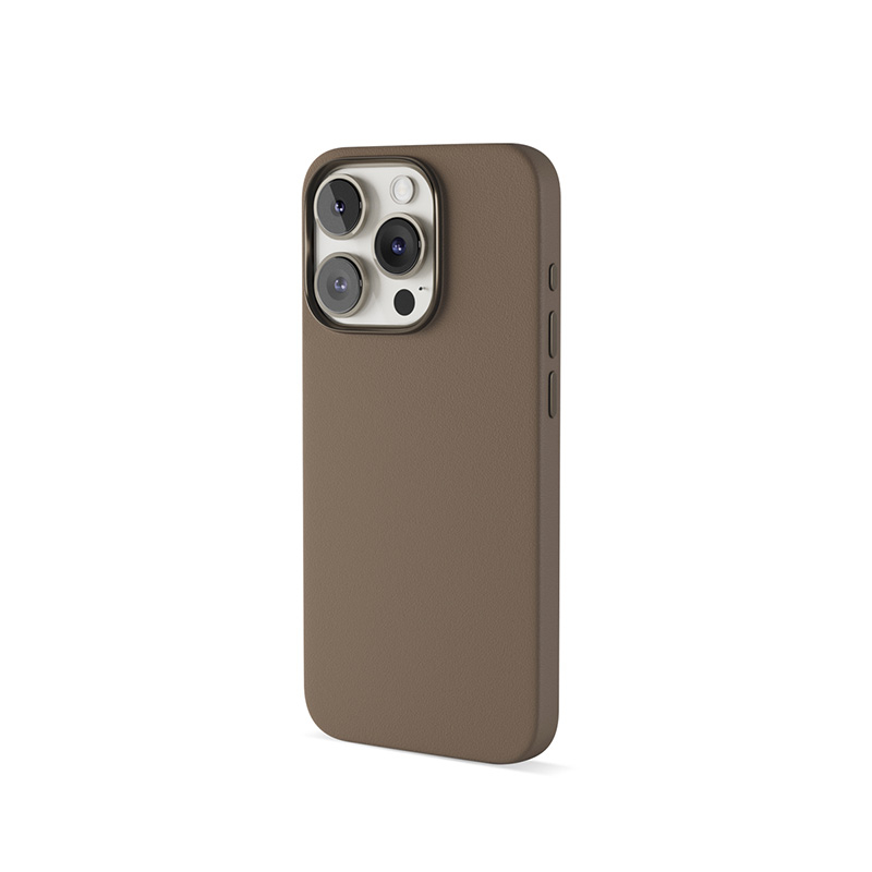 iPhone 15 Pro Mag  MagSafe Echtleder Hülle (81310131700001) - Sand (Braun)