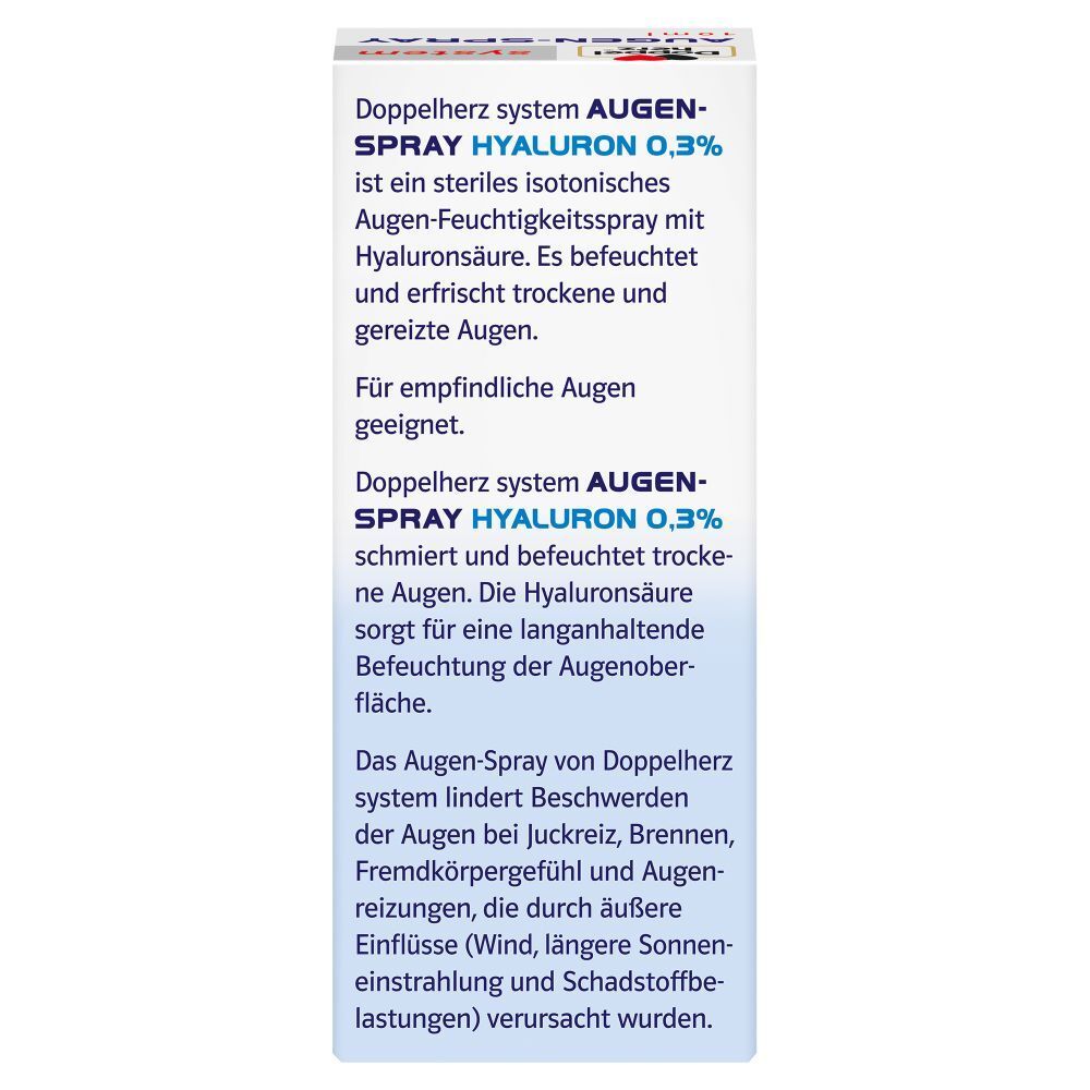 Doppelherz® system Augenspray Hyaluron 0,3 %