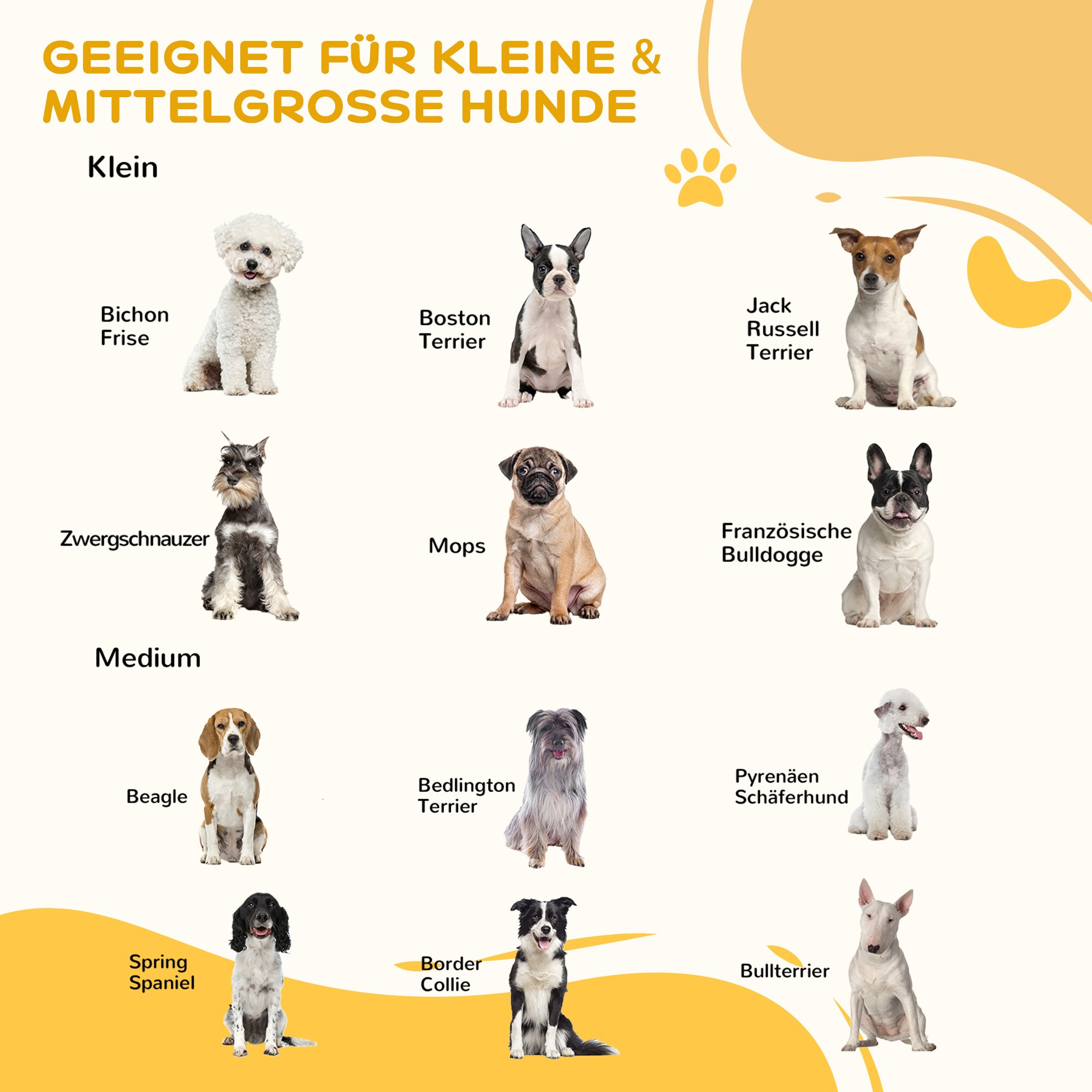 PawHut Absperrgitter für Hunde 185 x 36 x71 cm (LxBxH)