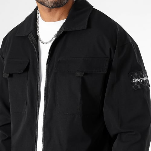 Veste Zippée Avec Poches Black Logo Noir
