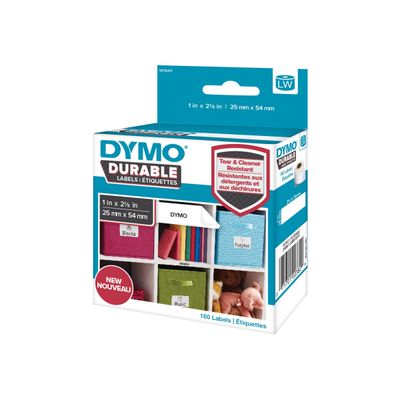 Dymo LabelWriter Address - Ruban d'étiquettes auto-adhésives - 1 rouleau de 160 étiquettes (25 x 54 mm) - fond blanc écriture noire