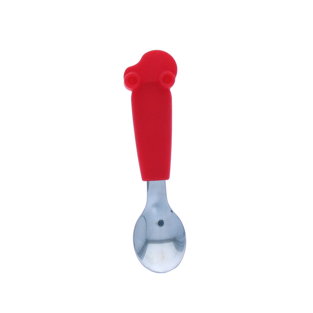 Cuillère avec manche voiture silicone rouge Pause goûter