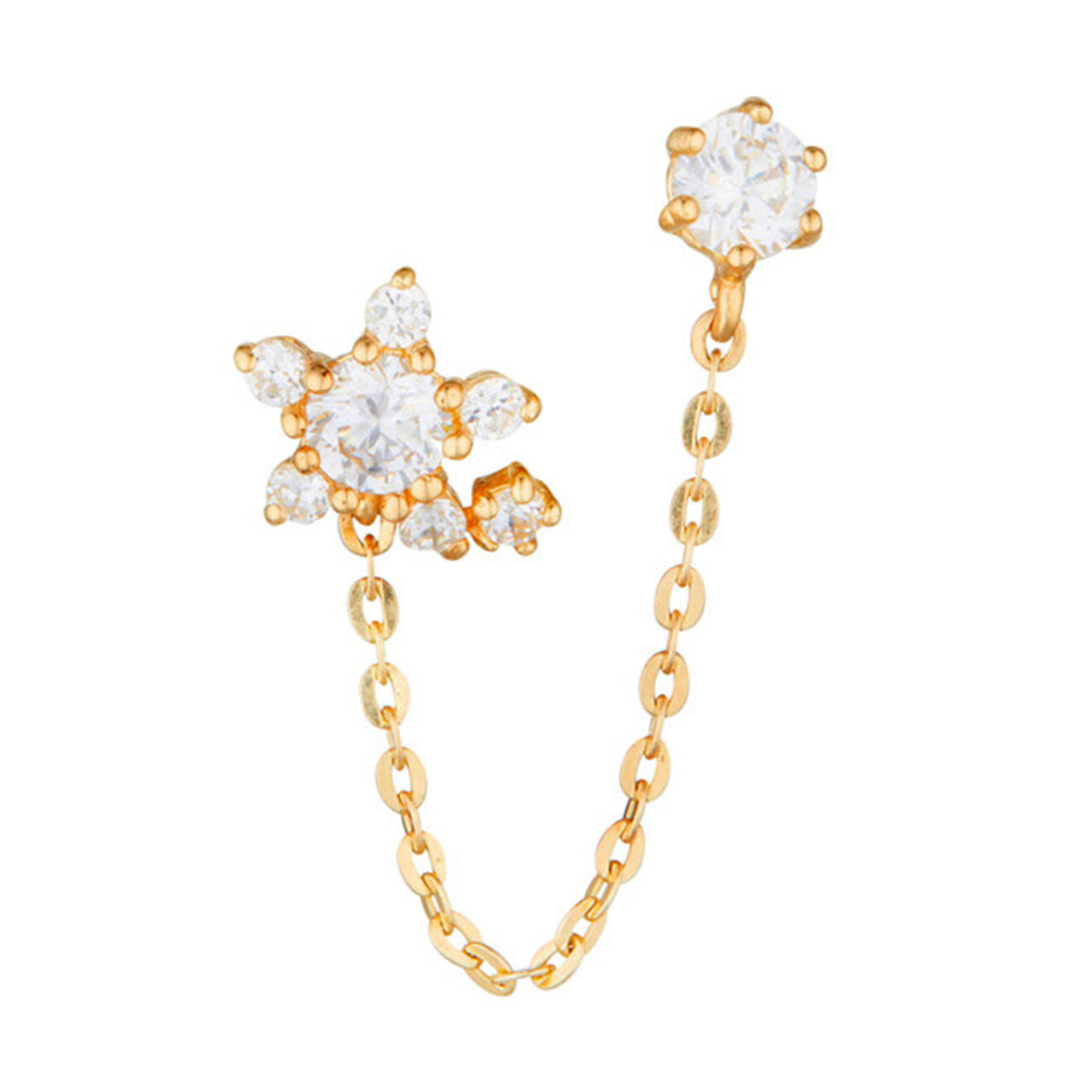 Instant d'Or Boucle d'oreille unitaire Duchesse or jaune