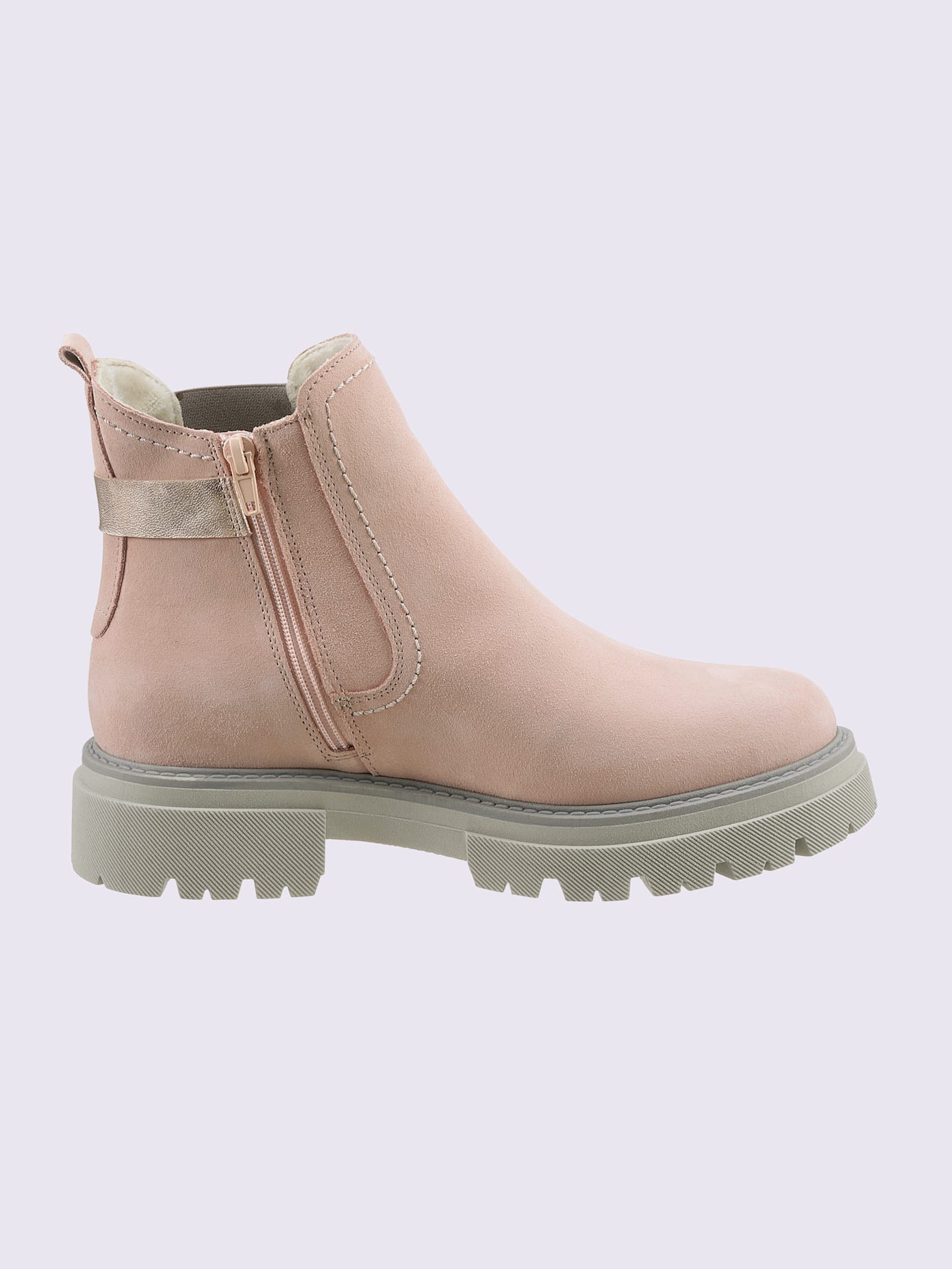 Bottines cuir velours de vache.
