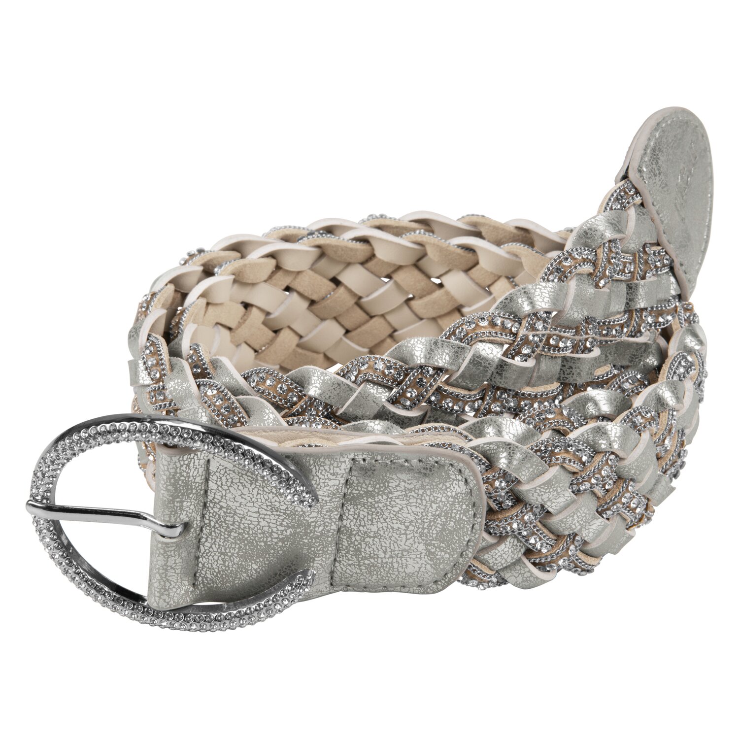 PIKEUR Gürtel geflochten - silver
