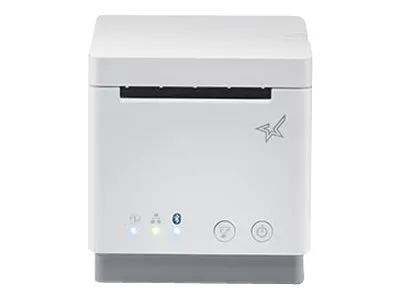 Star mC-Print2 MCP21 LB WT E U - Kvitteringsprinter - direkte termisk - Rulle (5,8 cm) - 203 dpi - op til 100 mm/sek. - USB, LAN, Bluetooth, USB vært, Lightning - skærer - hvid