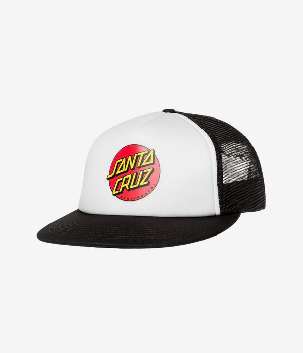 Santa Cruz Classic Dot Trucker Cap (white black)