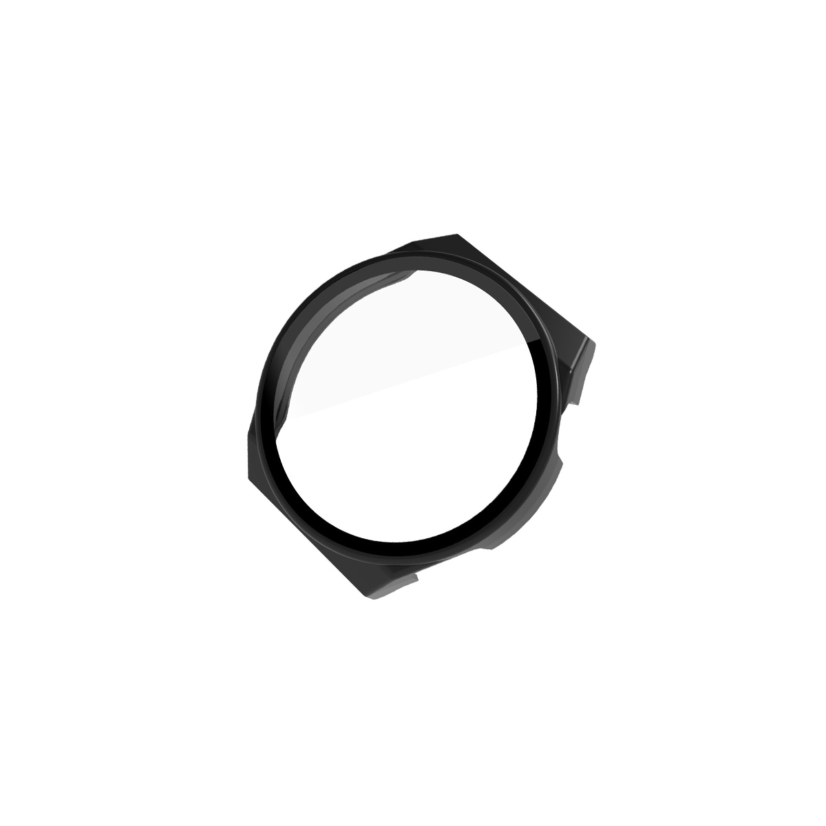 Veske med skjermbeskytter for Huawei Watch GT3 Pro/Porsche (46mm) Sort