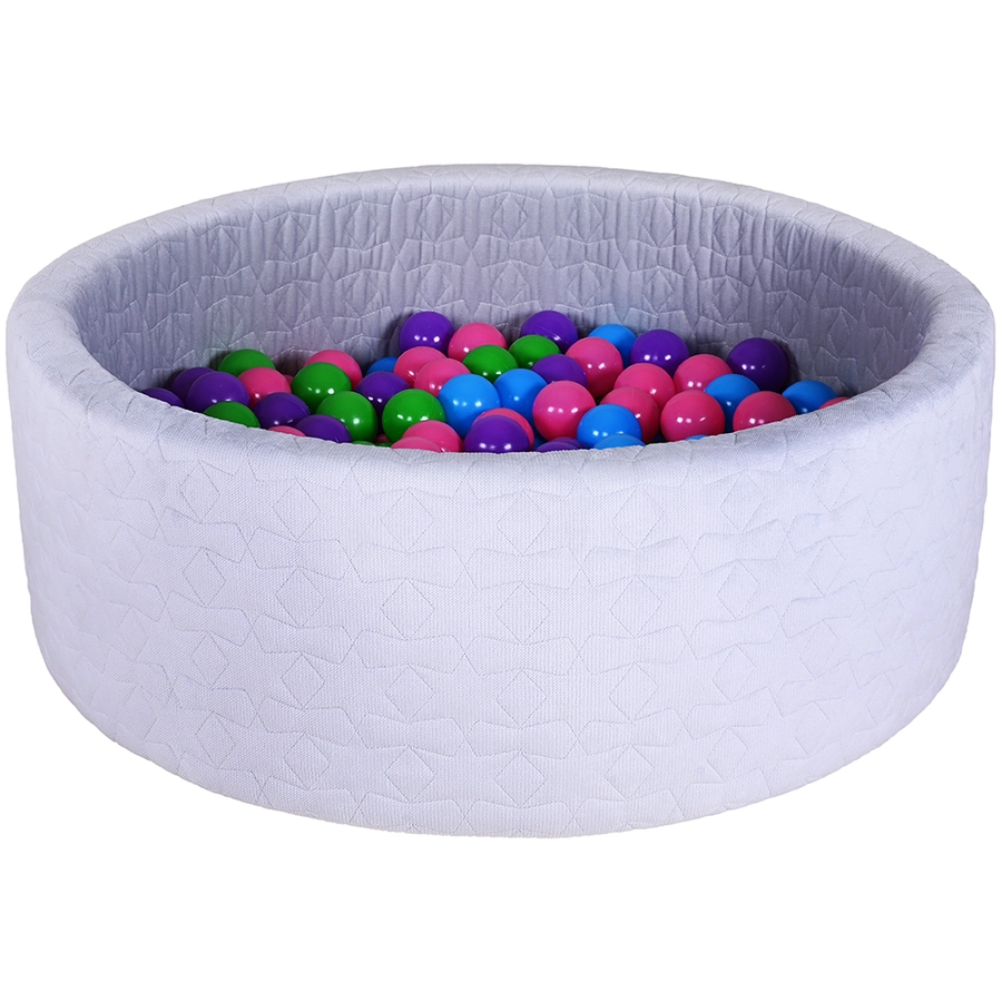 knorr toys® Bällebad soft - Cosy geo grey 300 balls softcolor