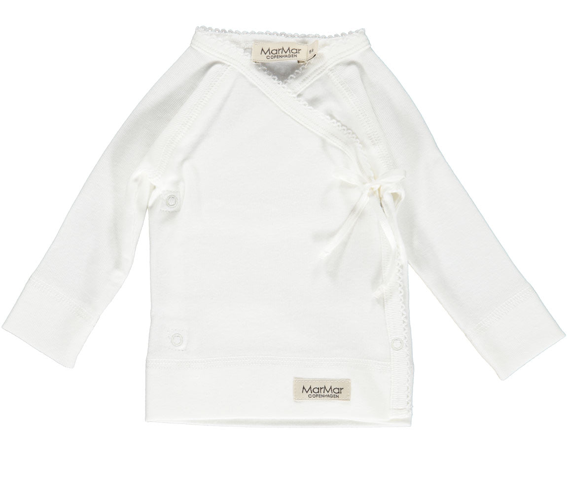 Tut Wrap LS, Bluse - Gentle White