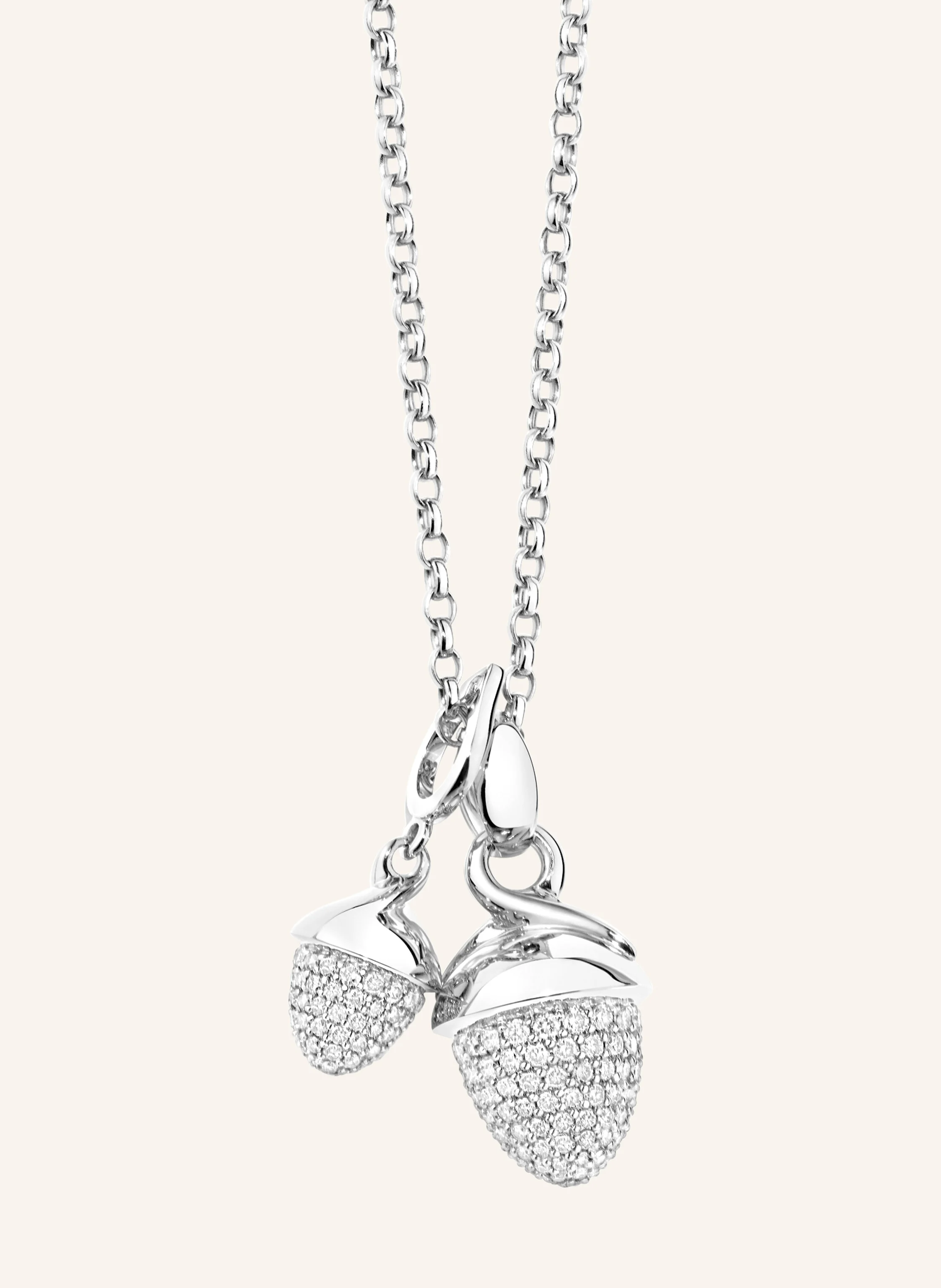 TAMARA COMOLLI Anhänger PENDANT MIKADO BOUQUET DIAMOND PAVÉ aus 18K Weißgold mit Diamant Pavé