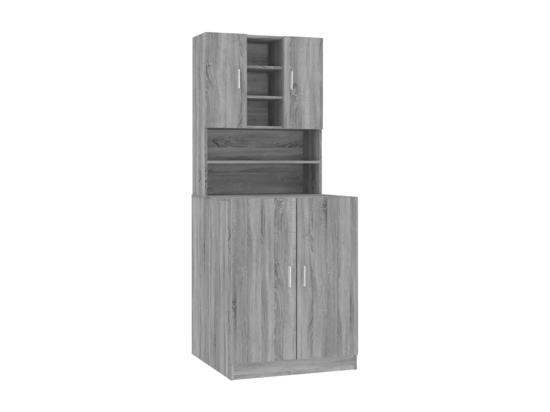 Armoire pour machine à laver Sonoma gris Bois d'ingénierie