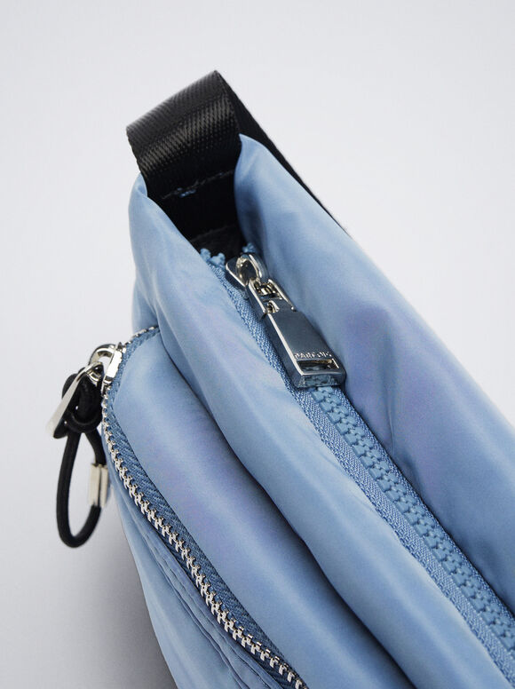 Bolsa de ombro em nylon - Azul