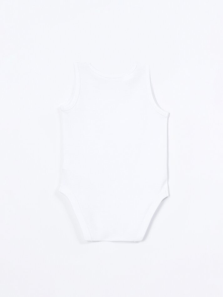 Conjunto com 3 bodies básicos sem mangas - Branco