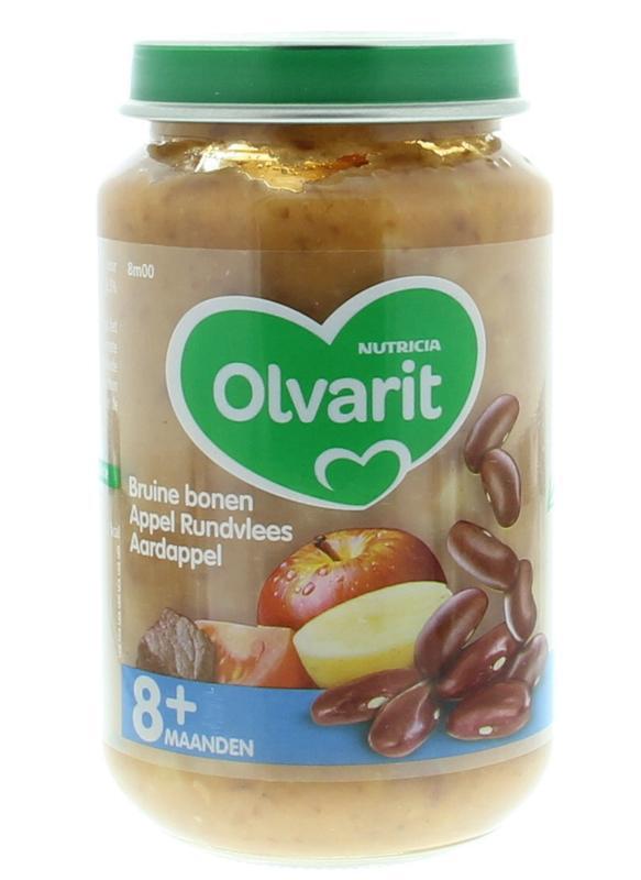 Olvarit 8m00 bruine bonen appel rundvlees aardappel 200g