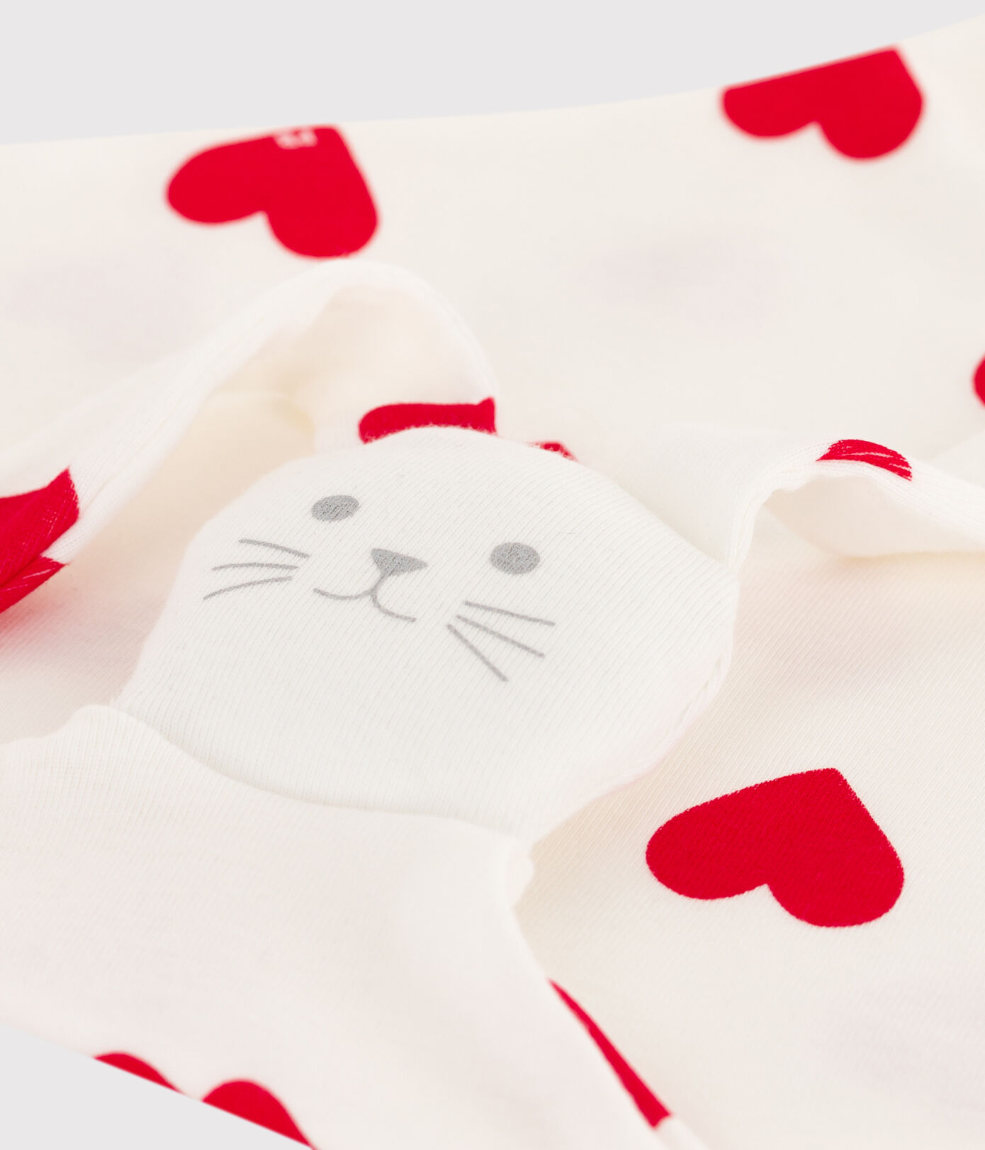 Doudou coeur en coton