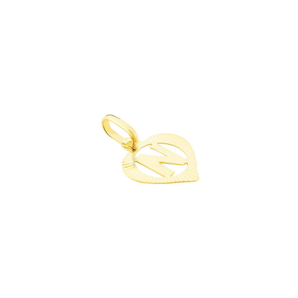Pendentif Eudocie Coeur Lettre Or Jaune