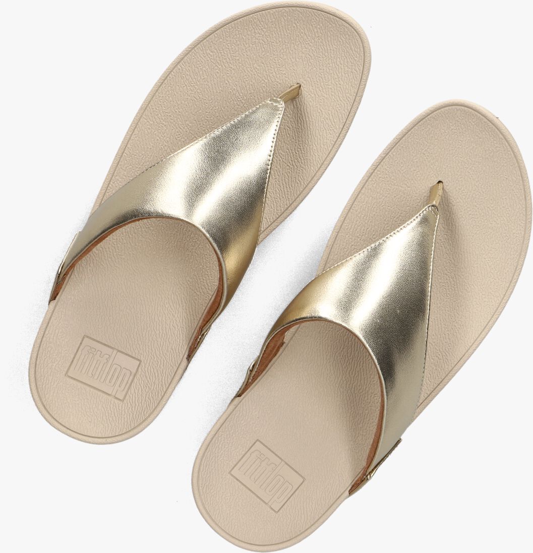 gouden fitflop slippers lulu leather toe-post
