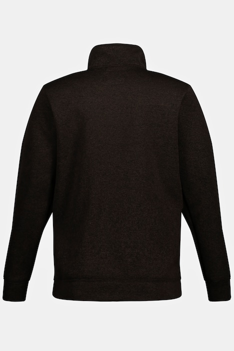 Troyer, Strickfleece, Troyerkragen mit Knöpfen, Tall