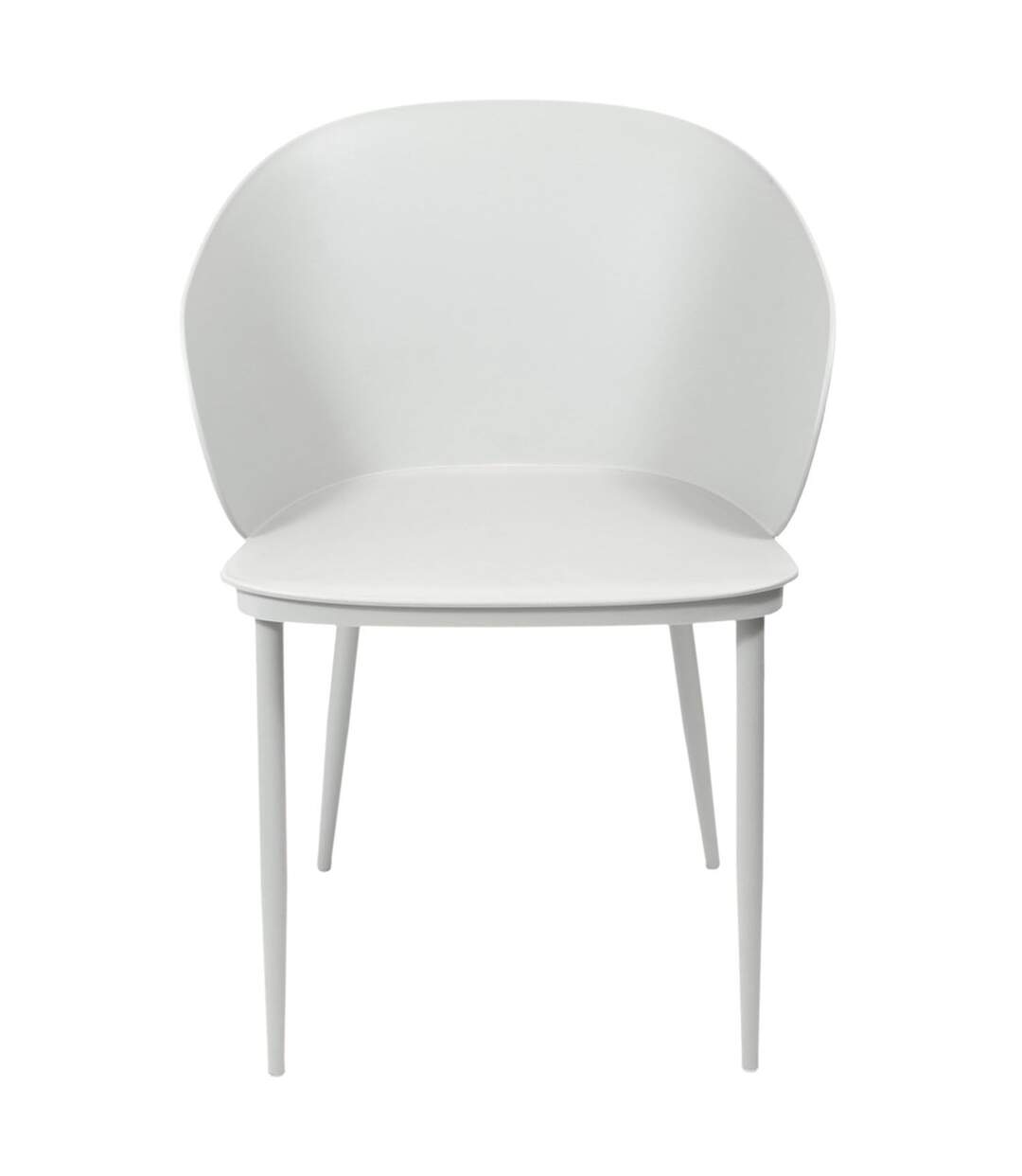 Fauteuil à coque en polypropylène - Gris clair