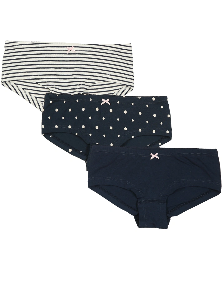 Slip CUTBRIEF STRIPES & DOTS 3er Pack in blau/weiß
