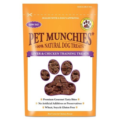 Petiscos 100% naturais para treinamento de cães, sabor frango.