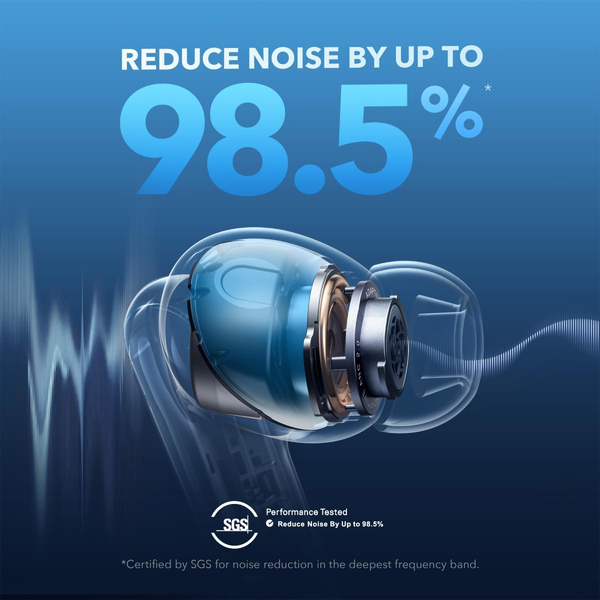 Liberty 4 NC TWS Bluetooth 5.3 In-Ear Kopfhörer mit aktiver Geräuschunterdrückung (A3947G21) - Clear White