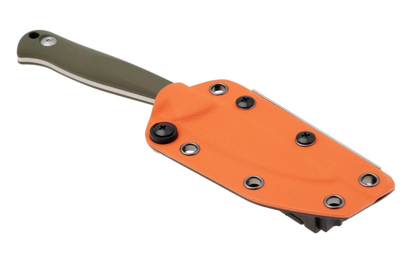 Kizer Vanguard Evenki 1, 1097A1 Stonewashed AEB-L, Green G10, vaststaand mes, Azo design