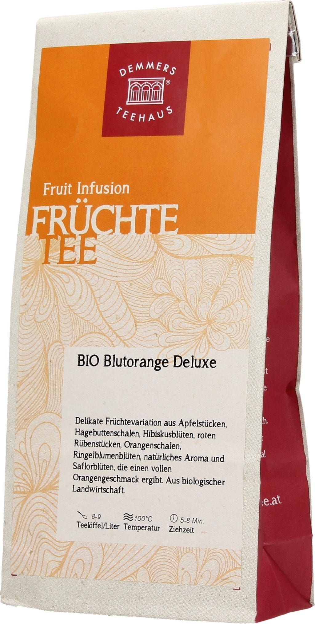 DEMMERS TEEHAUS  Bio Früchtetee Blutorange Deluxe, 100 g