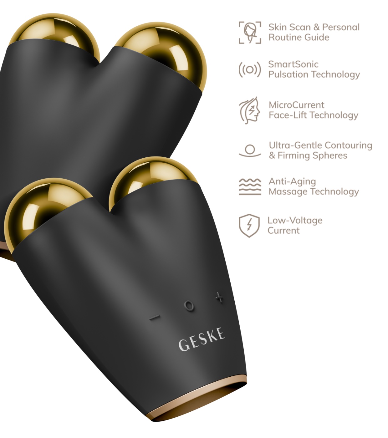 GESKE - Massageador Microcurrent Face-Lifter 6 In 1 - Black Gold