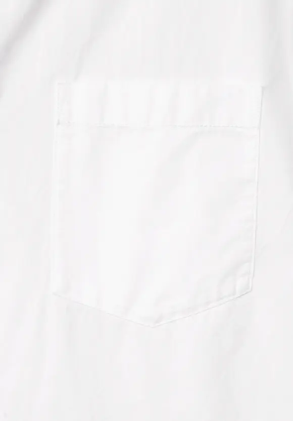 Stehkragen Hemd - White