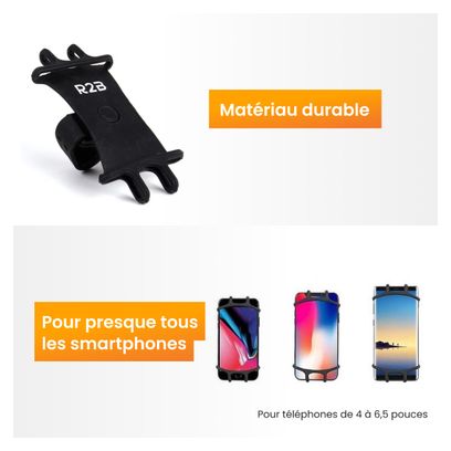 Support et Protection Smartphone Support Téléphone Vélo R2B Rotation à 360 Degrés