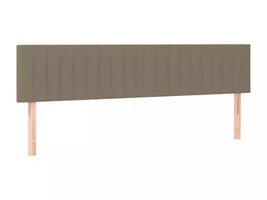 Sommier tapissier avec matelas et LED Taupe 180x200 cm Tissu