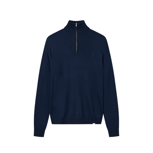 Les Deux Greyson Half-Zip Merino Striktrøje, Navy, XXL