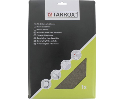 Tarrox viltglijders 210x297x6 mm vierkant bruin 1 stuk zelfklevend
