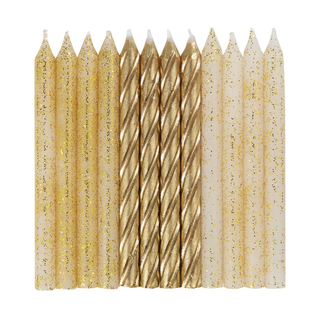 Kaarsen Goud Metallic 7cm 24st