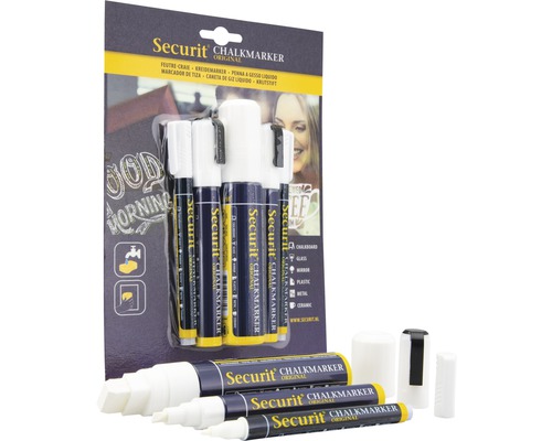 Krijtpotloden mix 1-2 mm, 2-6 mm, 7-15 mm wit 5 st.