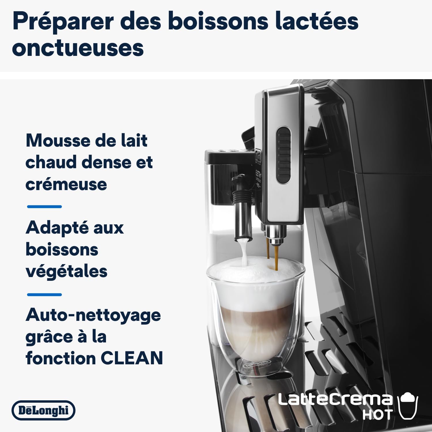 De'Longhi Eletta Evo Machine a Café Grain ECAM46.860.B, Machine Expresso et Cappuccino, Ecran LCD Tactile, Noir