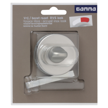GAMMA vrij-bezet rozet rond RVS look (aluminium)