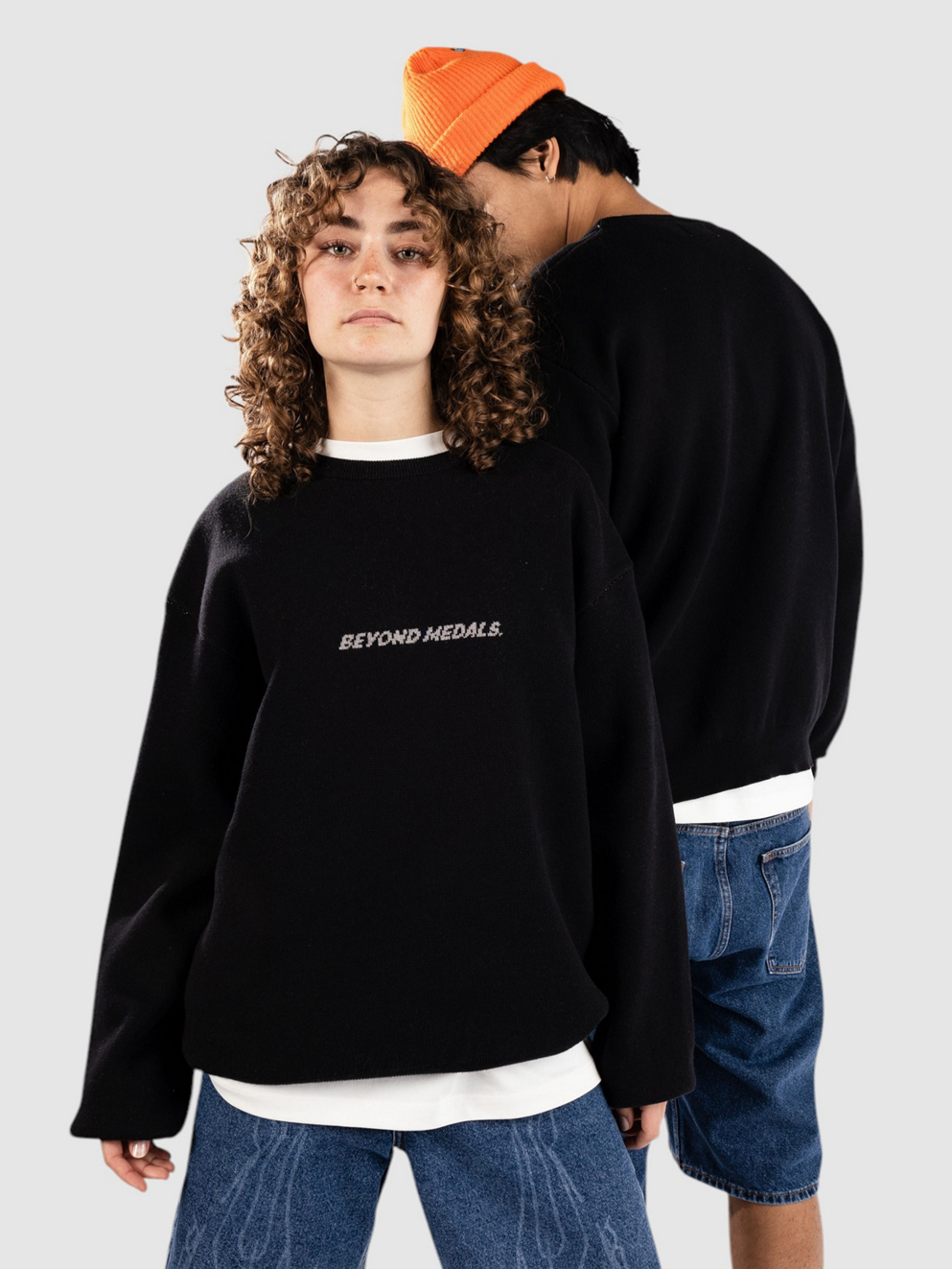 Beyond Medals Jacquard Knit Pullover black