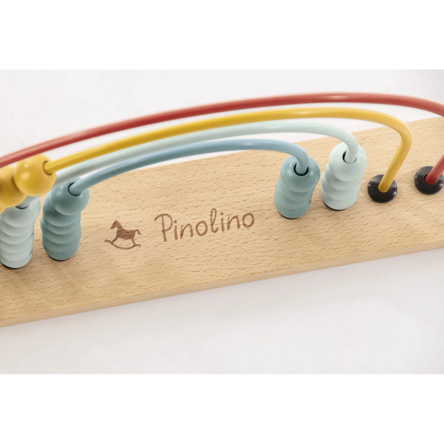 Pinolino Motorik-Set „Ruby“ mit Stapelturm, Holz-Regenbogen und Abakus-Regenbogen, 3-tlg.