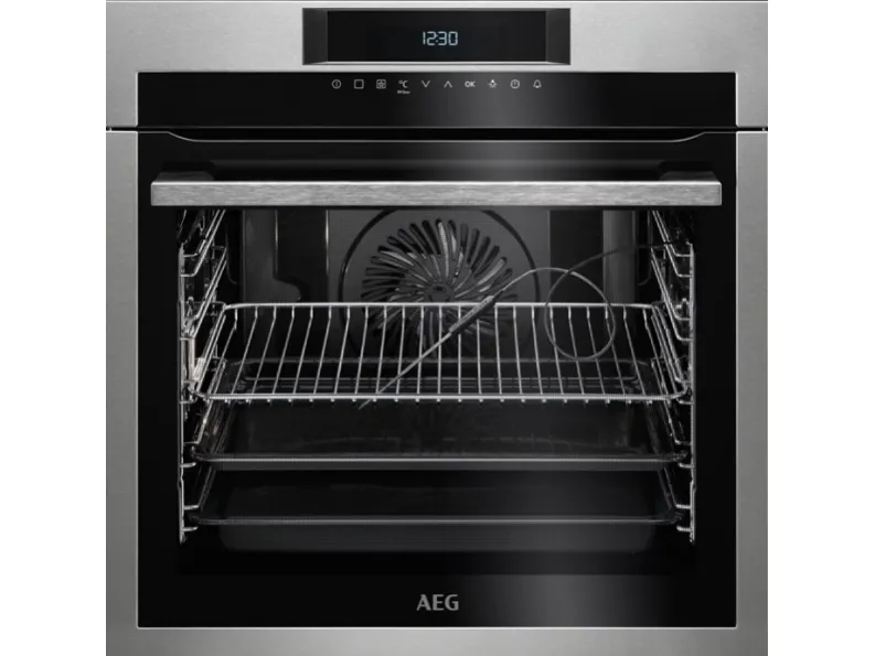 AEG 7000 SenseCook BPE642120M - Ovn - til indbygning - niche - bredde: 56 cm - dybde: 55 cm - højde: 59 cm - med selv-rengøring - Klasse A  - rustfrit stål