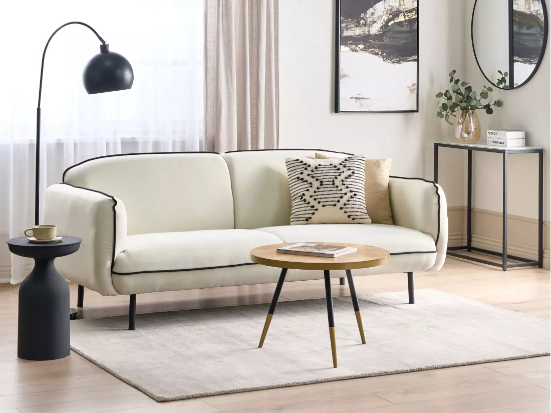 Canapé 3 places en tissu beige clair TONSBERG