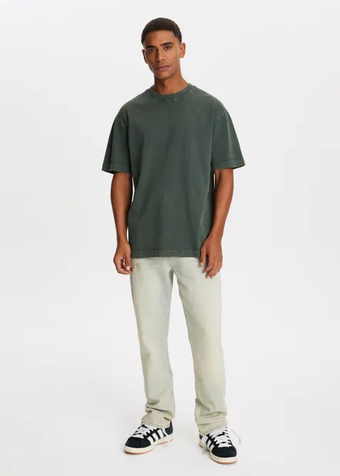 Oversized t-shirt washed groen (GRN.G)