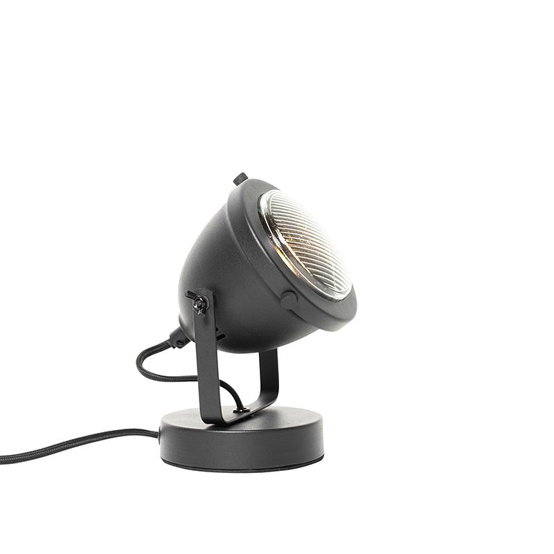 Industriële tafellamp zwart 18 cm - Emado