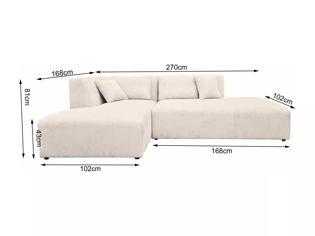 EVA L beige modulable avec pouf
