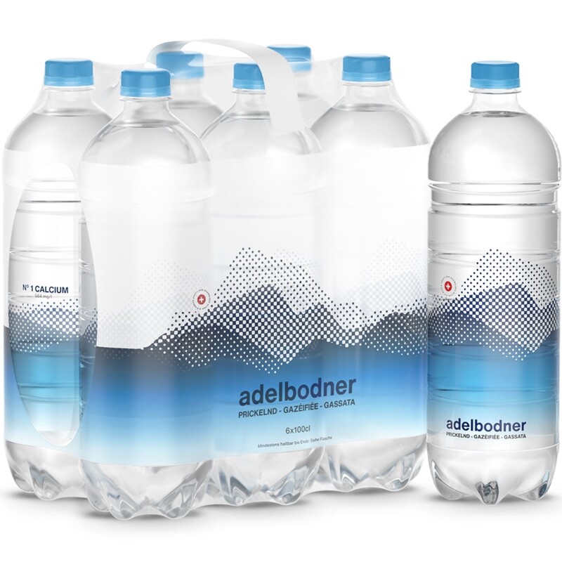 Adelbodner Wasser, mit Kohlensäure, 100 cl, 6 Stück