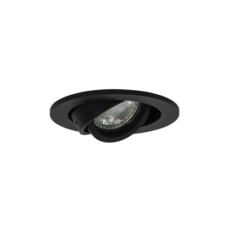 Set van 6 Moderne inbouwspot zwart kantelbaar - Club